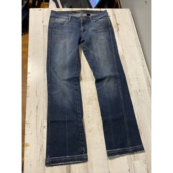 DKNY Jeans Bootcut Leg Denim Women's Size‎ 8 Blue Mid Rise Mid Wash - Picture 5 of 8